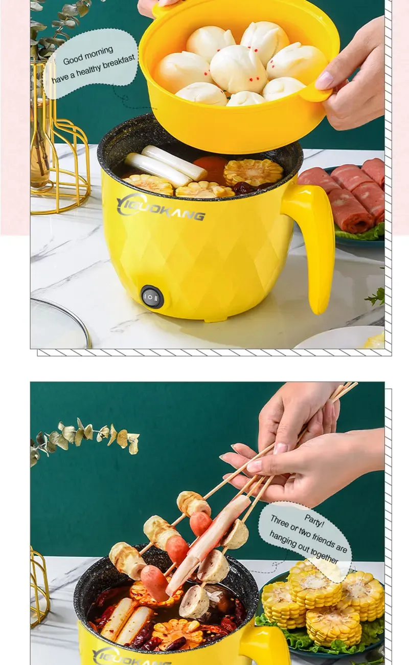 1.8L Multifunctional Electric Rice Cooker Mini Non-stick Cookware Multicooker with Steaming, Frying, Boiling Functions for Home Kitchen Appliances, Ideal for 1-2 People showcase 5