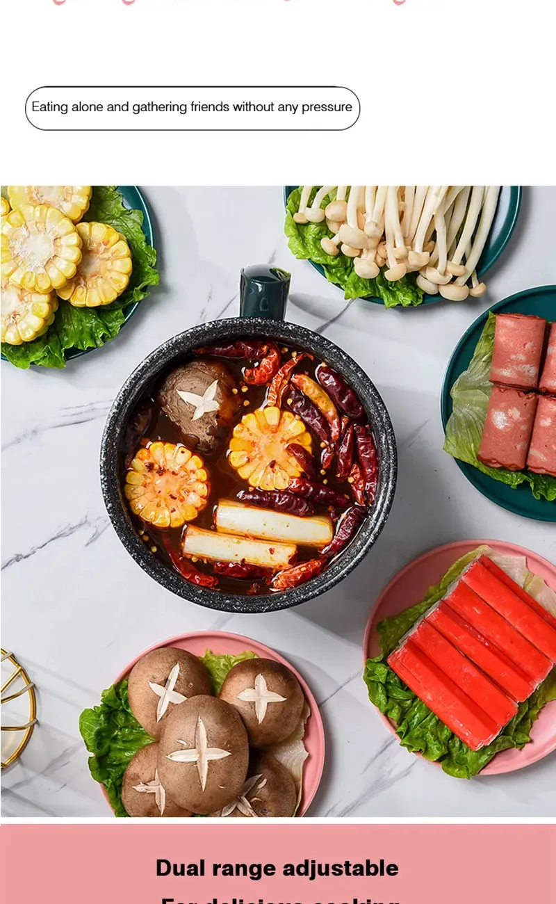 1.8L Multifunctional Electric Rice Cooker Mini Non-stick Cookware Multicooker with Steaming, Frying, Boiling Functions for Home Kitchen Appliances, Ideal for 1-2 People showcase 7
