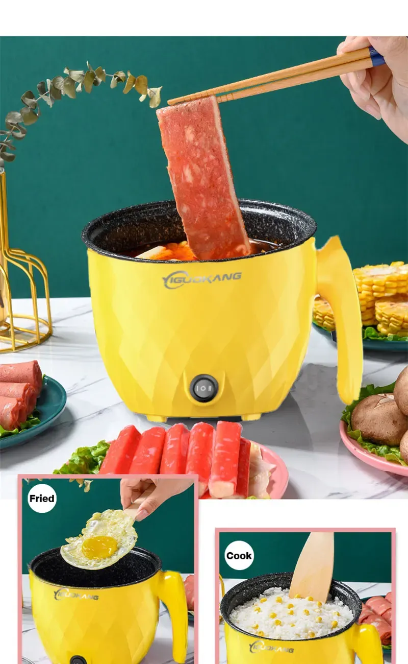1.8L Multifunctional Electric Rice Cooker Mini Non-stick Cookware Multicooker with Steaming, Frying, Boiling Functions for Home Kitchen Appliances, Ideal for 1-2 People showcase 3