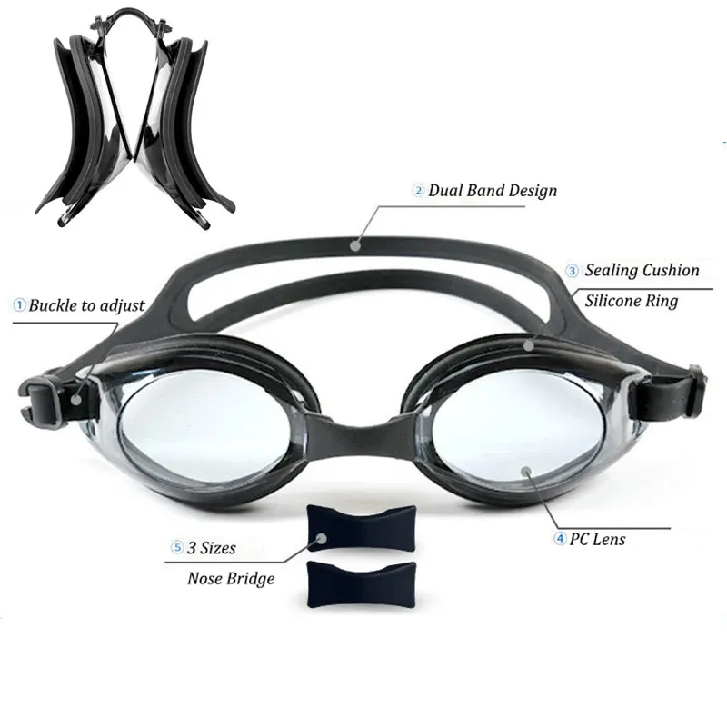 Myopia Swim Goggles for Men, Women & Children - Anti-Fog, UV Protect Optical Eyewear for Pool & Water Sports showcase 2