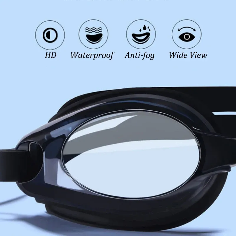 Myopia Swim Goggles for Men, Women & Children - Anti-Fog, UV Protect Optical Eyewear for Pool & Water Sports thumbnail 4