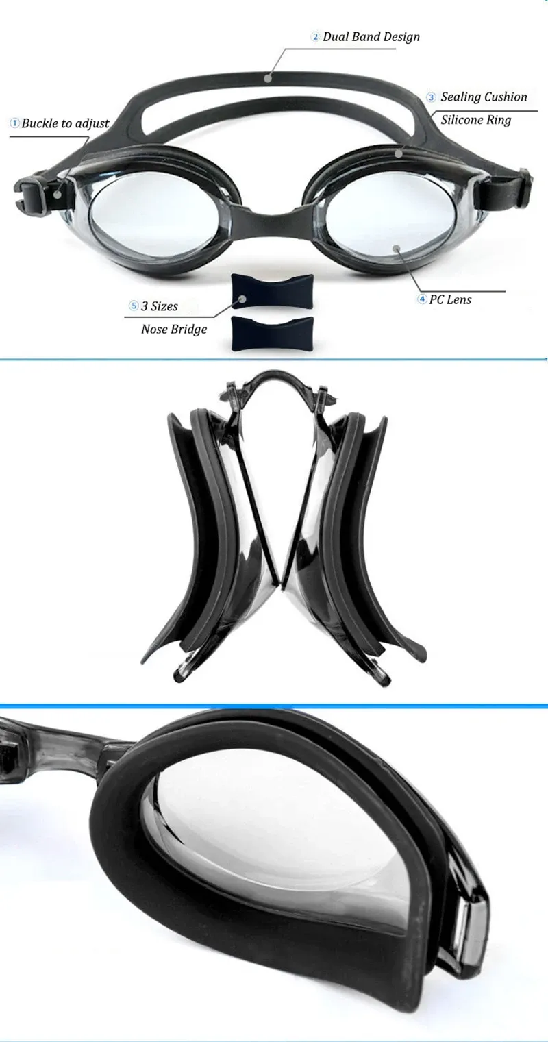 Myopia Swim Goggles for Men, Women & Children - Anti-Fog, UV Protect Optical Eyewear for Pool & Water Sports showcase 7