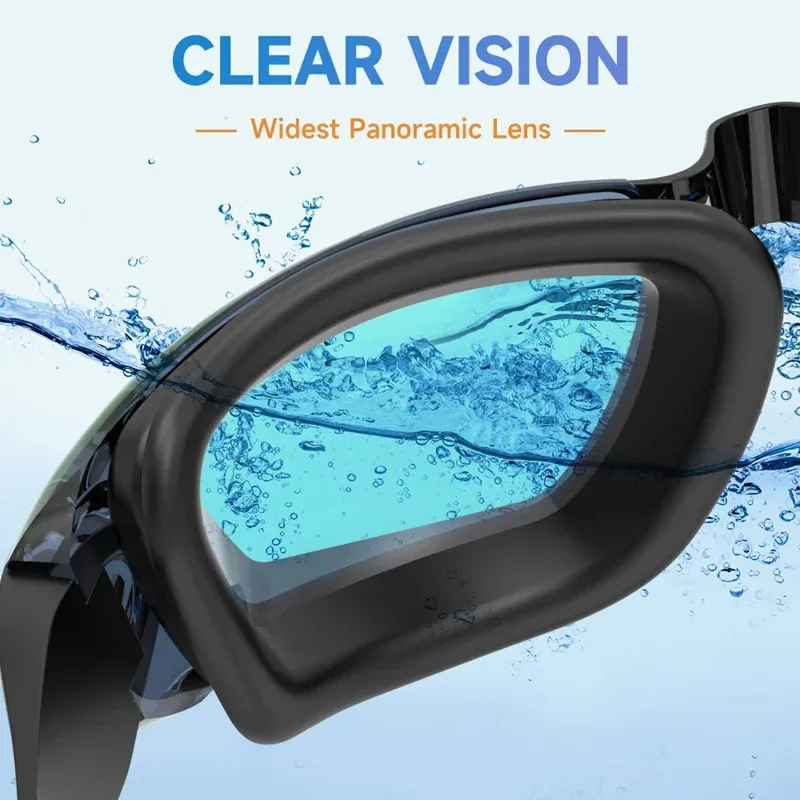 Adult Anti-Fog Swimming Goggles with Earplugs - Waterproof UV Protection Swim Glasses for Men & Women, Comfortable Fit for Pool Diving & Training showcase 7