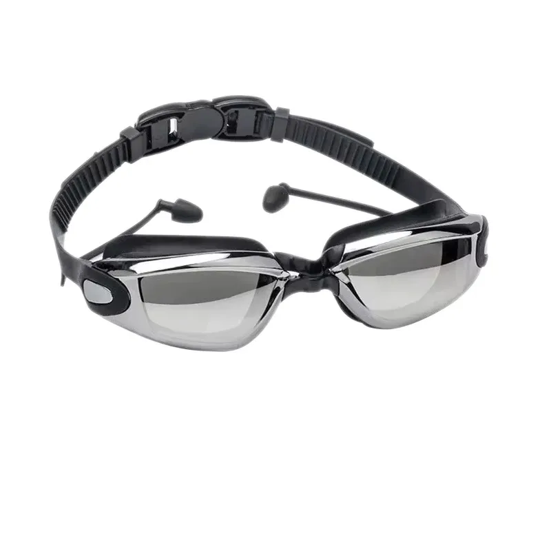 Adult Anti-Fog Swimming Goggles with Earplugs - Waterproof UV Protection Swim Glasses for Men & Women, Comfortable Fit for Pool Diving & Training thumbnail 2