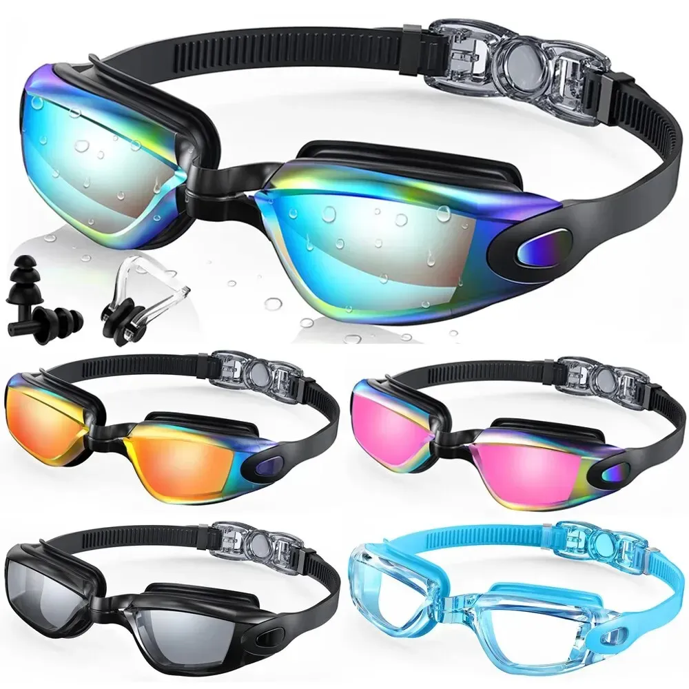 Professional Waterproof Swimming Goggles for Adults & Youth - 100% UV Protection, Anti-Fog, No Leaking, Enhanced Visibility Swim Eyewear