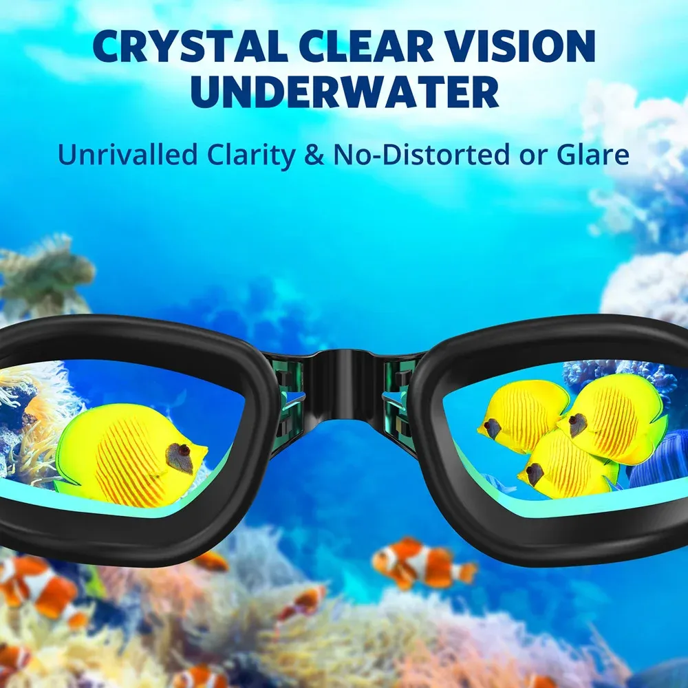 Professional Waterproof Swimming Goggles for Adults & Youth - 100% UV Protection, Anti-Fog, No Leaking, Enhanced Visibility Swim Eyewear showcase 5