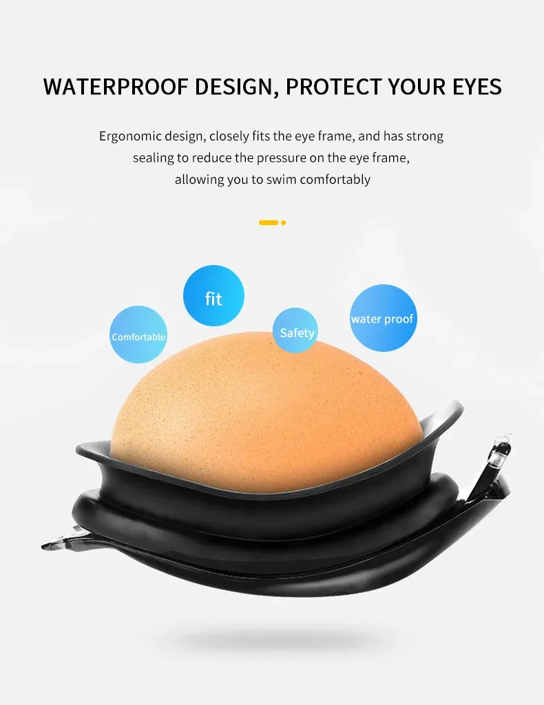Unisex Adult Anti-Fog Swimming Goggles - Professional Waterproof Silicone Swim Eyewear for Men & Women - Adjustable Fit for Clear Vision showcase 6
