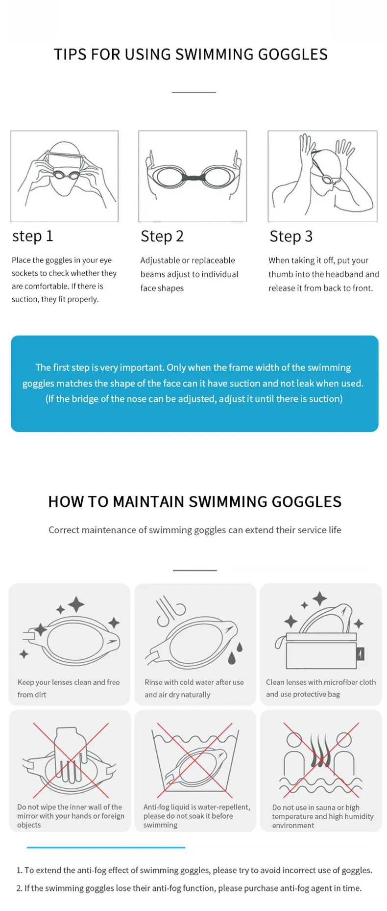 Unisex Adult Anti-Fog Swimming Goggles - Professional Waterproof Silicone Swim Eyewear for Men & Women - Adjustable Fit for Clear Vision showcase 9