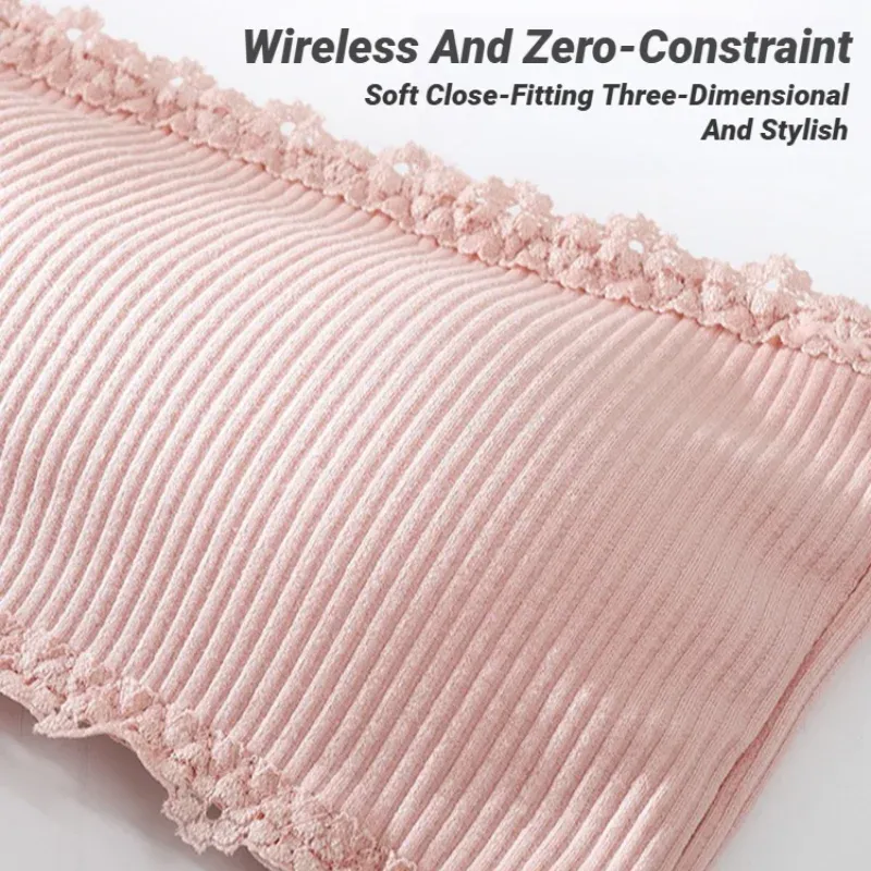 Summer Strapless Lace Back Seamless Bra for Women, Breathable Invisible Chest Wrap Top, Wireless Comfort with 3D Massage Cups for Lift and Support, Adjustable Fit thumbnail 3