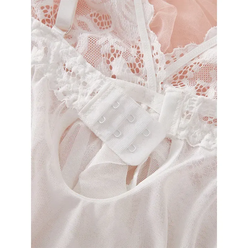 Plus Size Women's Sexy Lace Lingerie Set - Suspender Nightgown & Thong - Erotic Bra Nightdress Accessories showcase 15