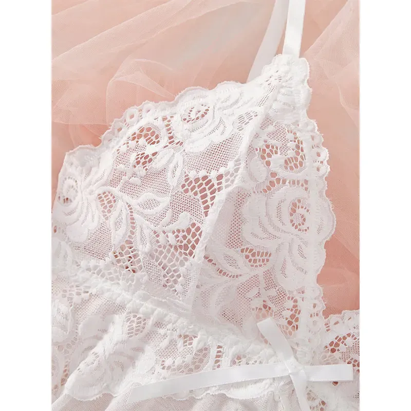 Plus Size Women's Sexy Lace Lingerie Set - Suspender Nightgown & Thong - Erotic Bra Nightdress Accessories showcase 14