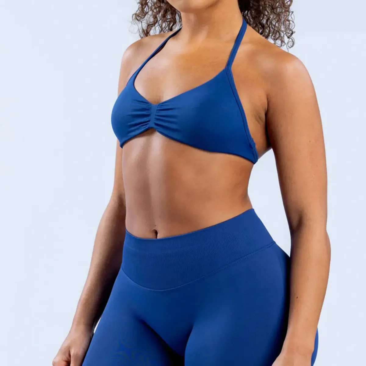Women's High-Support Seamless Lace-Up Sports Bra - Tight-Fit Yoga & Training Camisole Top, Push-Up Gym Wear showcase 7