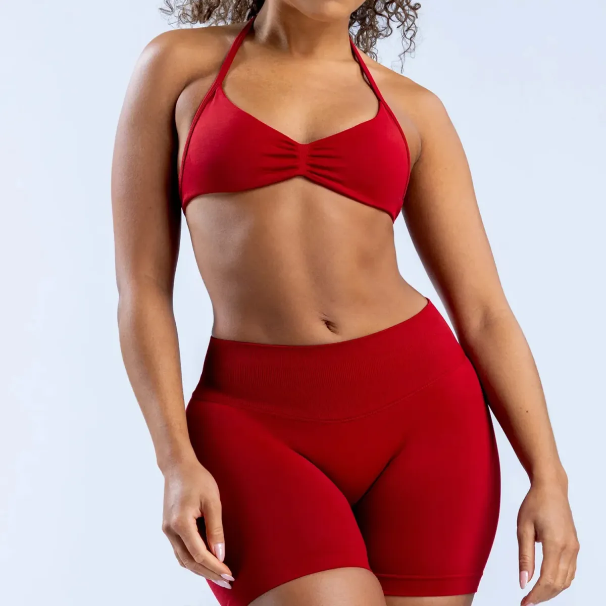 Women's High-Support Seamless Lace-Up Sports Bra - Tight-Fit Yoga & Training Camisole Top, Push-Up Gym Wear showcase 8