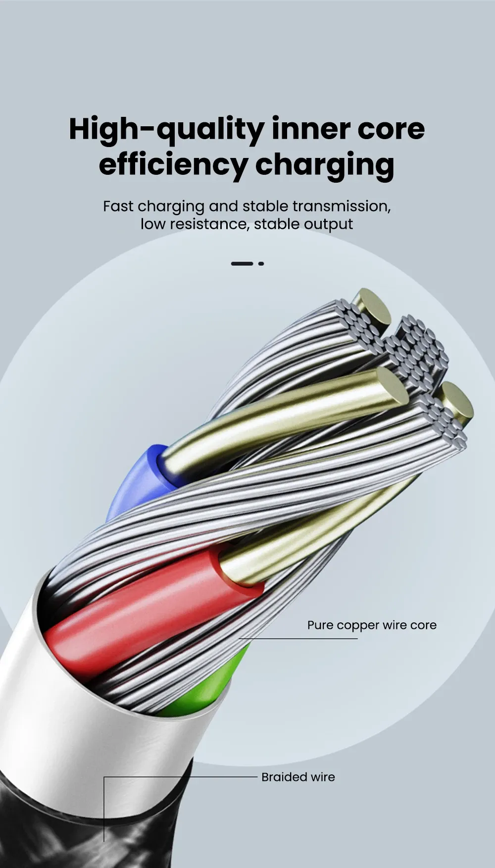 120W USB-C Fast Charging Cable 90 Degree Angle, Quick Charge Data Wire for OPPO, Samsung S21, Xiaomi 14, iPhone 15, Universal Android & iOS Devices showcase 6