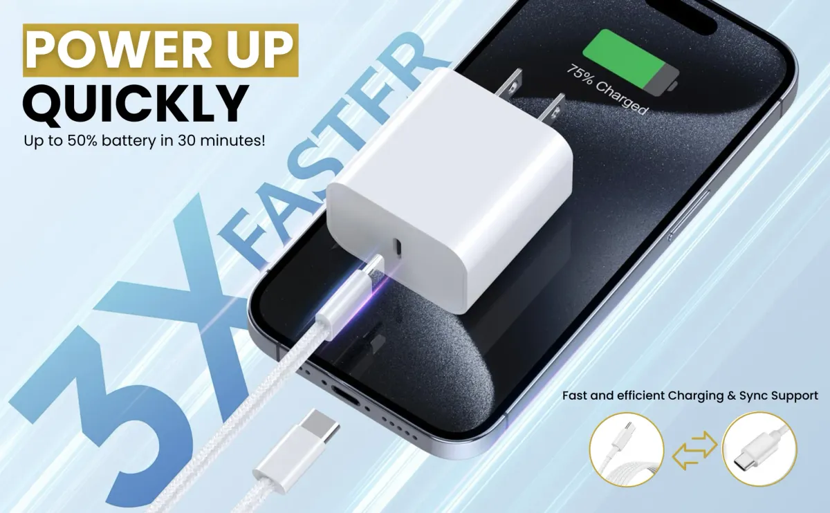 60W USB C to USB C Cable for Fast Charging Laptops, Tablets, Phones - 480Mbps Data Transfer, PD 60W, MacBook Compatible showcase 5