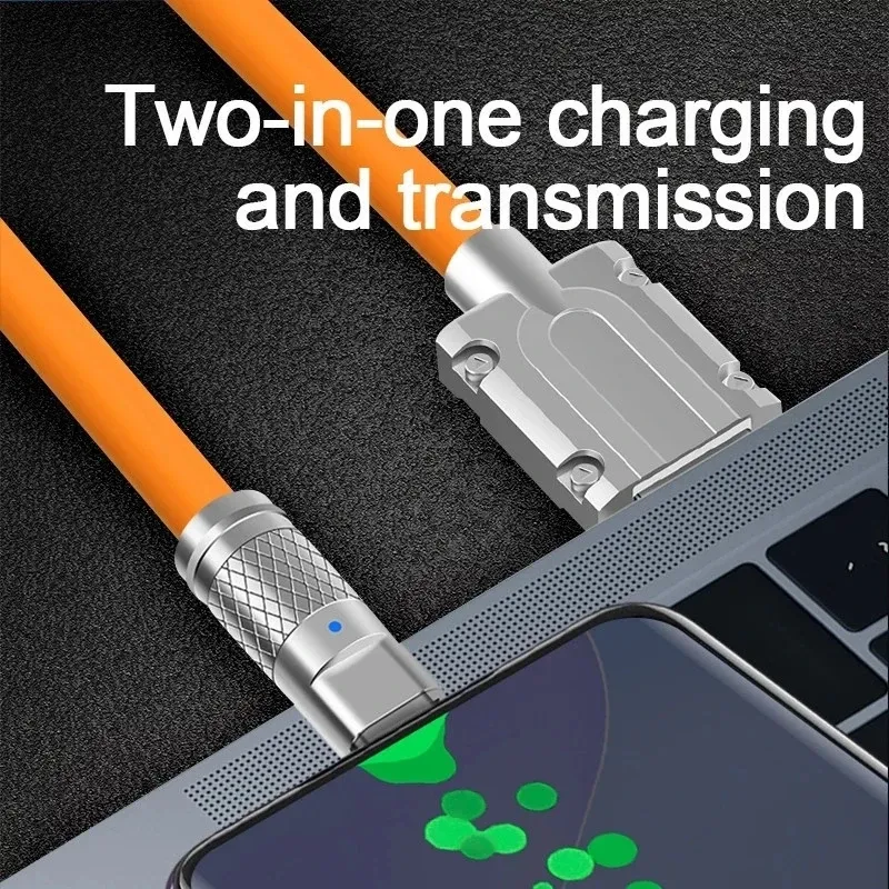3PCS 120W Super Fast Charge USB-C Cable, Liquid Silicone Data Wire for Xiaomi, Huawei, Samsung Phones - Quick Charge Type-C Data Line thumbnail 6