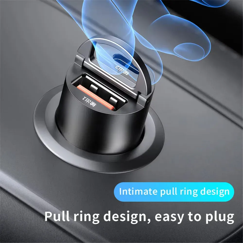 100W/200W QC3.0 PD Mini Car Charger with Dual USB Type-C Ports, Fast Charging for iPhone, Samsung, Xiaomi, Huawei - 12-24V Lighter Adapter thumbnail 6
