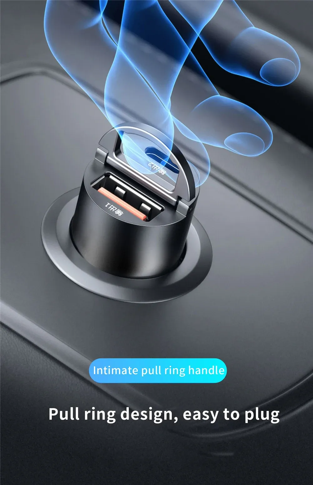 100W/200W QC3.0 PD Mini Car Charger with Dual USB Type-C Ports, Fast Charging for iPhone, Samsung, Xiaomi, Huawei - 12-24V Lighter Adapter showcase 4