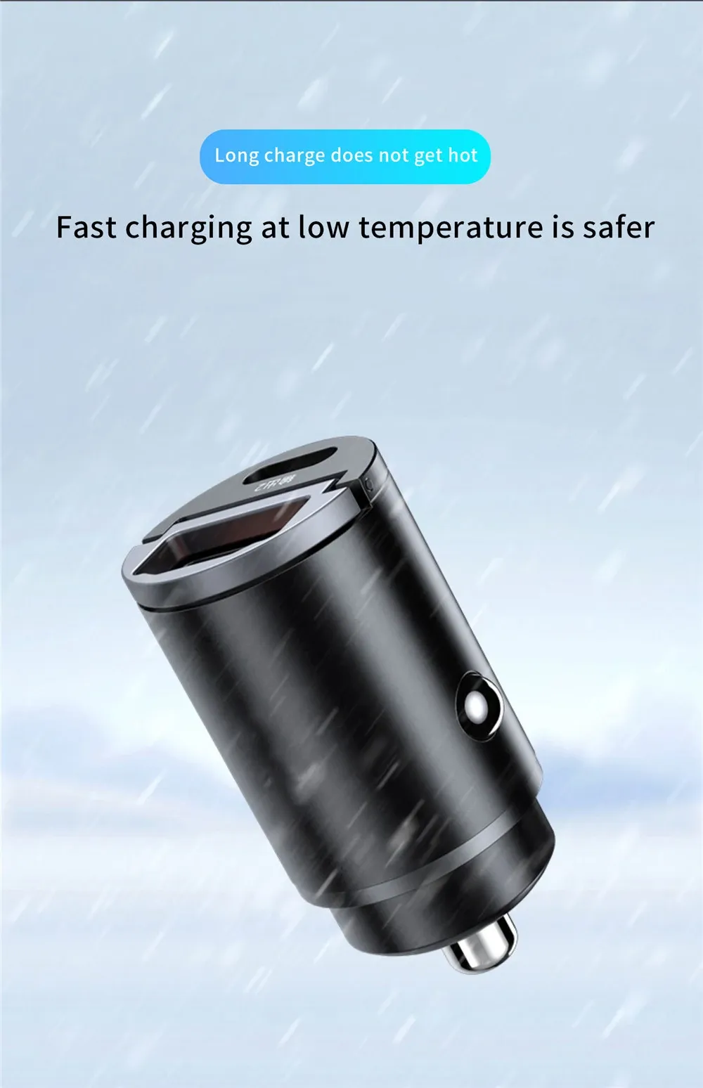 100W/200W QC3.0 PD Mini Car Charger with Dual USB Type-C Ports, Fast Charging for iPhone, Samsung, Xiaomi, Huawei - 12-24V Lighter Adapter showcase 5