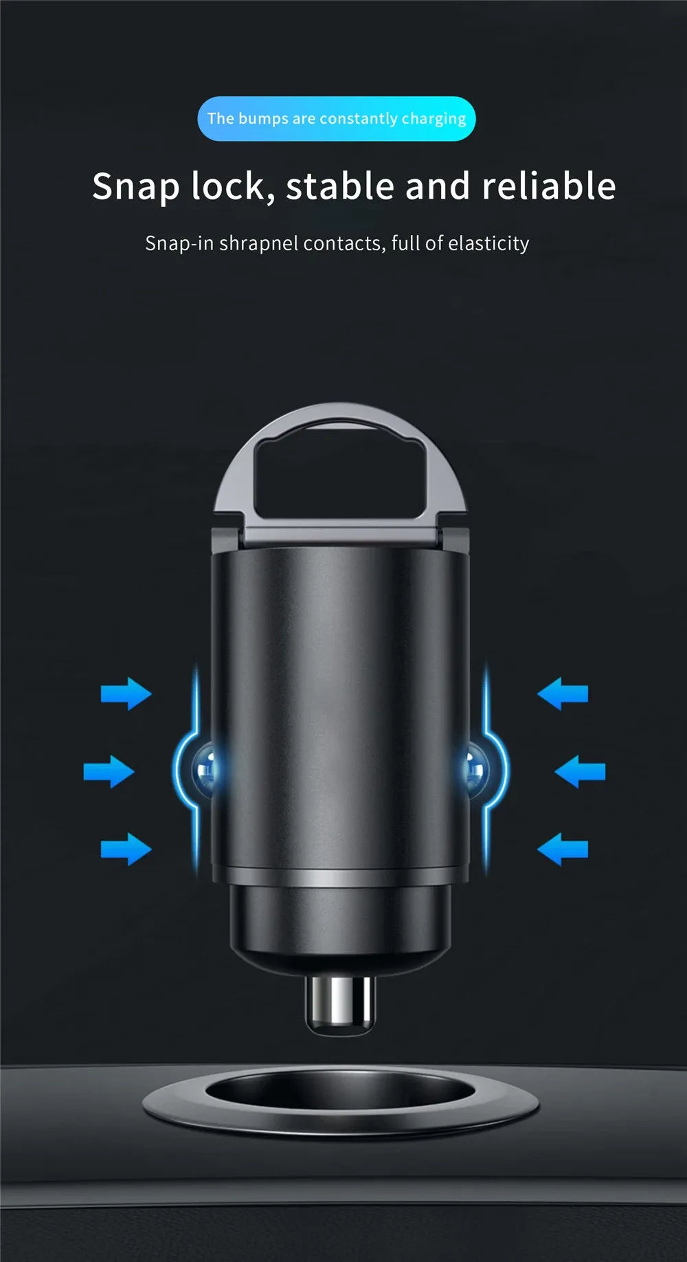 100W/200W QC3.0 PD Mini Car Charger with Dual USB Type-C Ports, Fast Charging for iPhone, Samsung, Xiaomi, Huawei - 12-24V Lighter Adapter showcase 8