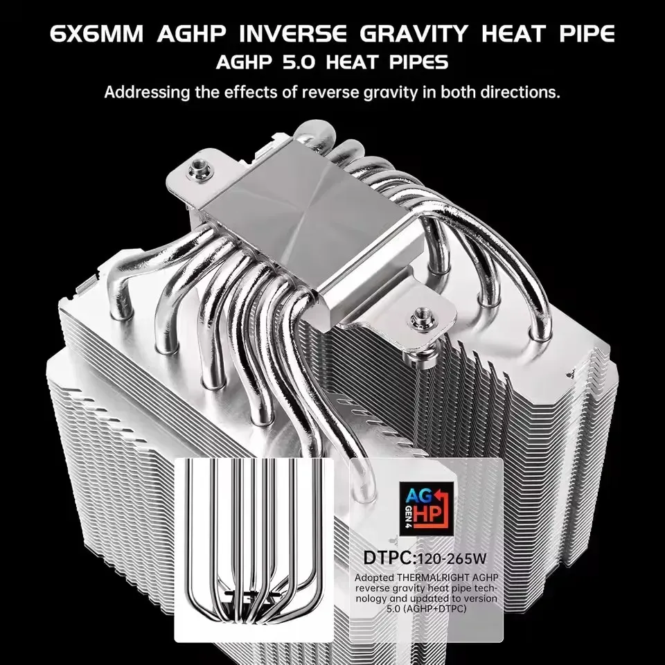 Thermalright Peerless Assassin 120 SE V2 CPU Air Cooler, Dual Tower Heatsink with 120mm PWM Fans, Support LGA1851/1700/AM5/AM4 Sockets for PC Gaming Builds thumbnail 5