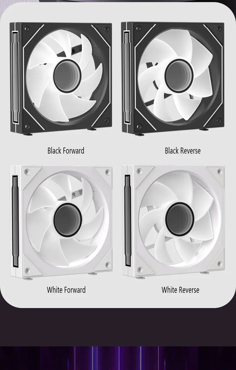 120mm ARGB PC Case Fan with Mirror Cycling Lighting, PWM 4-Pin CPU Cooling Fan, 58.36CFM for Computer Water Cooling Systems showcase 9