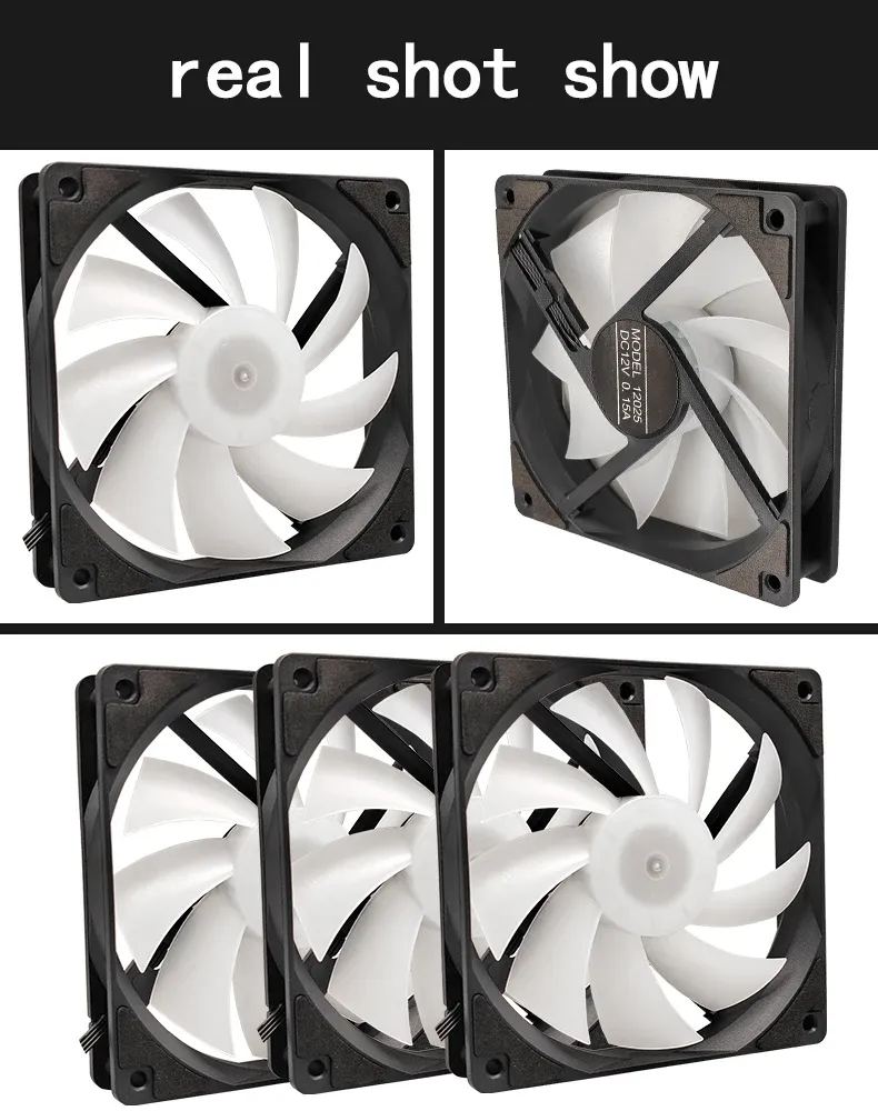 Manmu 120mm Rainbow RGB Case Fan for Gaming PCs - High Cooling Performance, Quiet Operation, Fluid Bearing, 9-Blade Design, Durable PBT Frame showcase 9