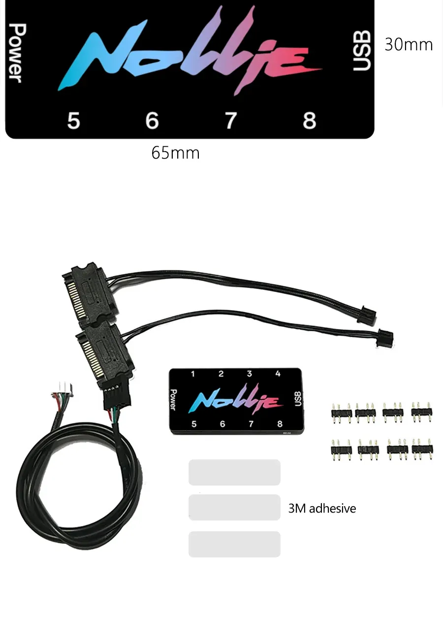 Universal ARGB Controller Hub 5V 3PIN for PC Case Cooling Fans & Light Strips - SignalRGB OpenRGB Compatible showcase 16