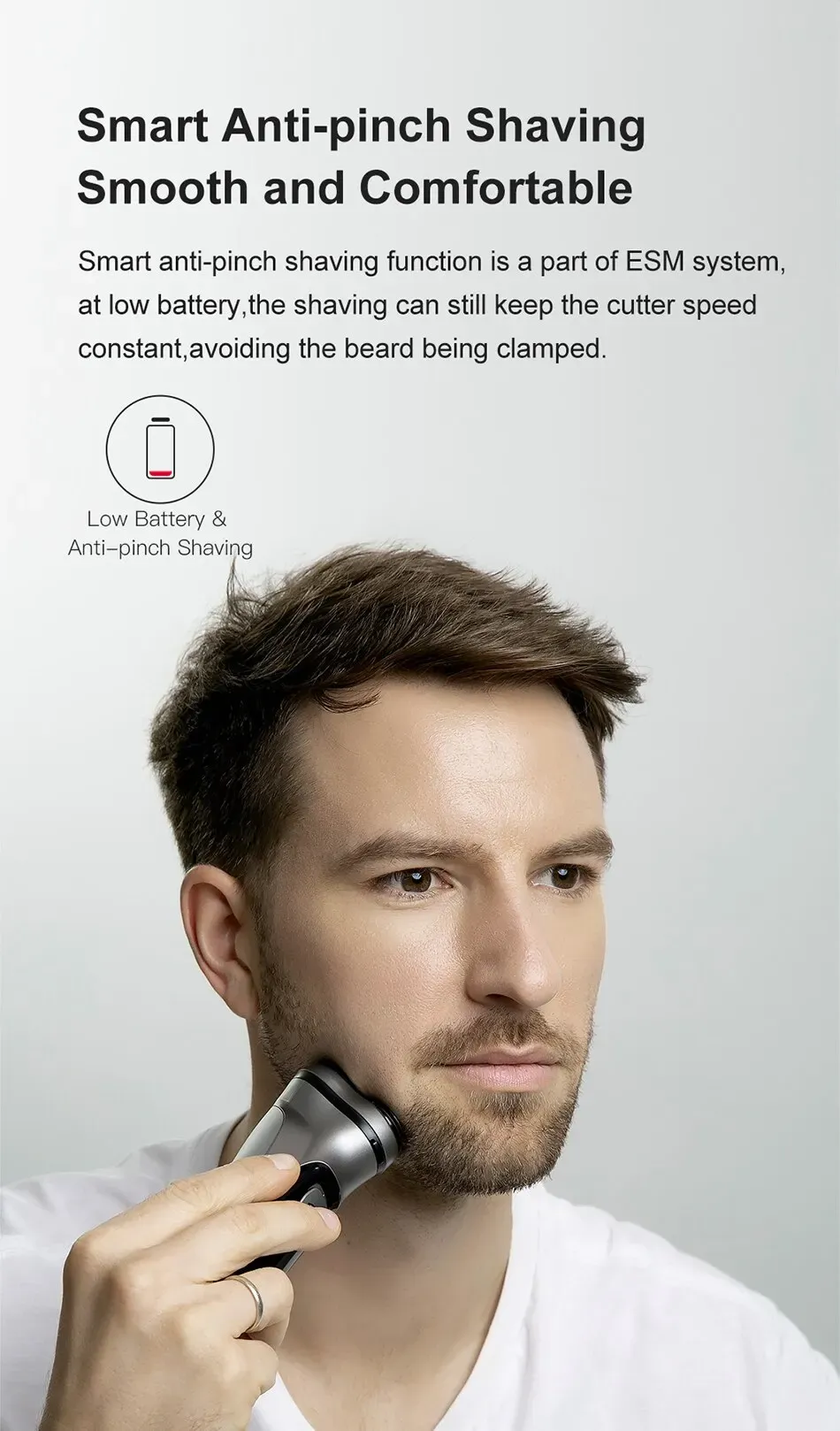 ENCHEN Blackstone 3D Electric Rotary Shaver for Men, Washable Type-C USB Rechargeable, 85 Min Runtime, Smart Shaving System, Anti-Pinch, Travel-Friendly Beard Trimmer showcase 4