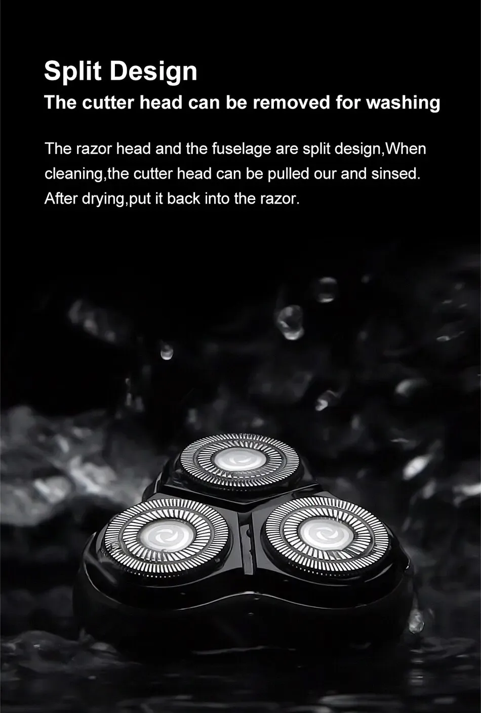 ENCHEN Blackstone 3D Electric Rotary Shaver for Men, Washable Type-C USB Rechargeable, 85 Min Runtime, Smart Shaving System, Anti-Pinch, Travel-Friendly Beard Trimmer showcase 8