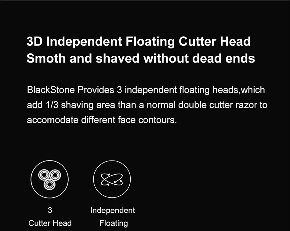 ENCHEN Blackstone 3D Electric Rotary Shaver for Men, Washable Type-C USB Rechargeable, 85 Min Runtime, Smart Shaving System, Anti-Pinch, Travel-Friendly Beard Trimmer showcase 3