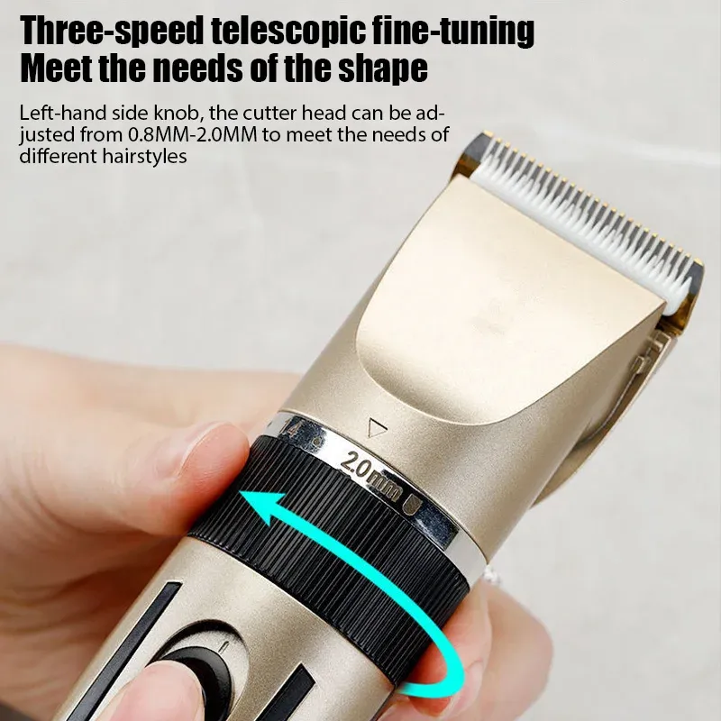 Professional Rechargeable Electric Hair Trimmer for Men - Cordless Barber Clipper Shaver for Home Use & Precision Styling thumbnail 2