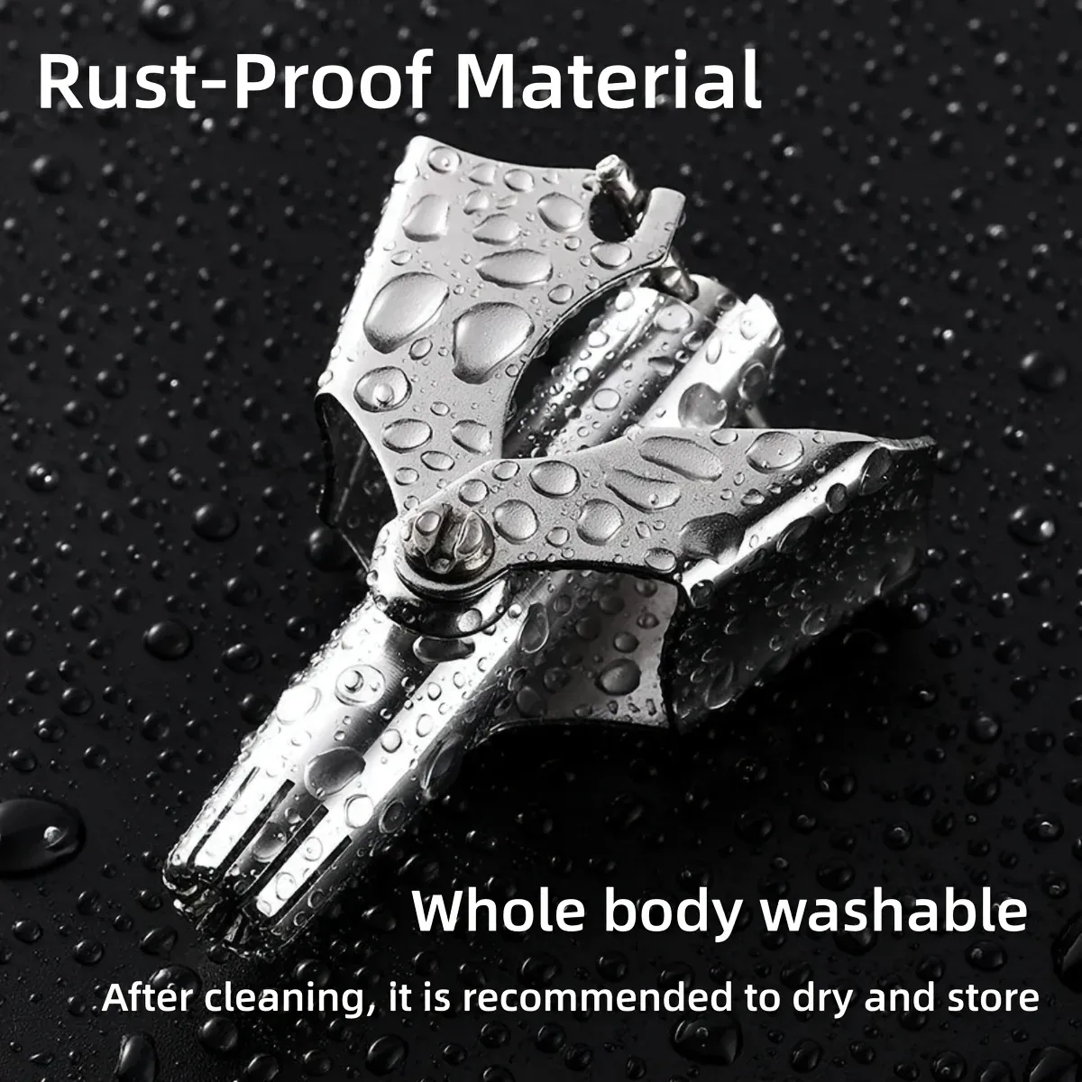 LISI Washable Portable Manual Nose Hair Trimmer for Men & Women, Waterproof Stainless Steel Ear Hair Trimmer with 360° Rotating Cutter, No Battery Required, Easy Clean showcase 4