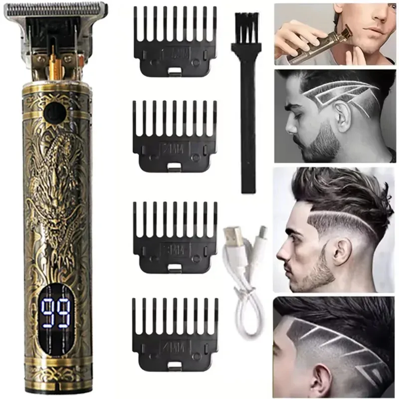 T9 Electric Hair Trimmer for Men | USB Professional Zero Gap Bald Fade Hair Clipper | 0mm Cordless Shaver | Portable Barber Hair Cutting Machine for Home Use thumbnail 2