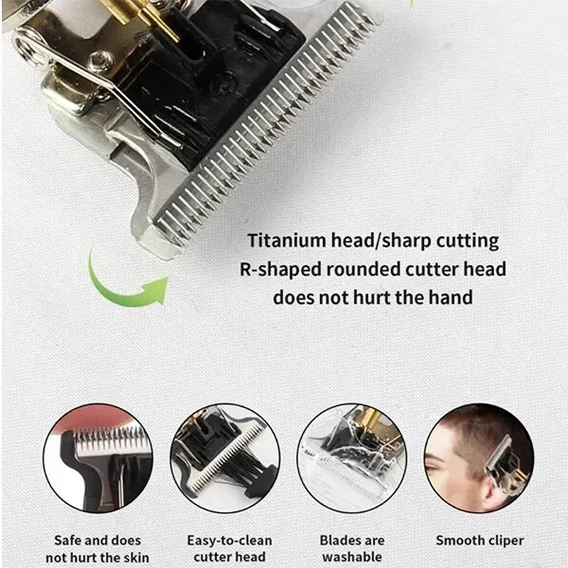 T9 Electric Hair Trimmer for Men | USB Professional Zero Gap Bald Fade Hair Clipper | 0mm Cordless Shaver | Portable Barber Hair Cutting Machine for Home Use showcase 9
