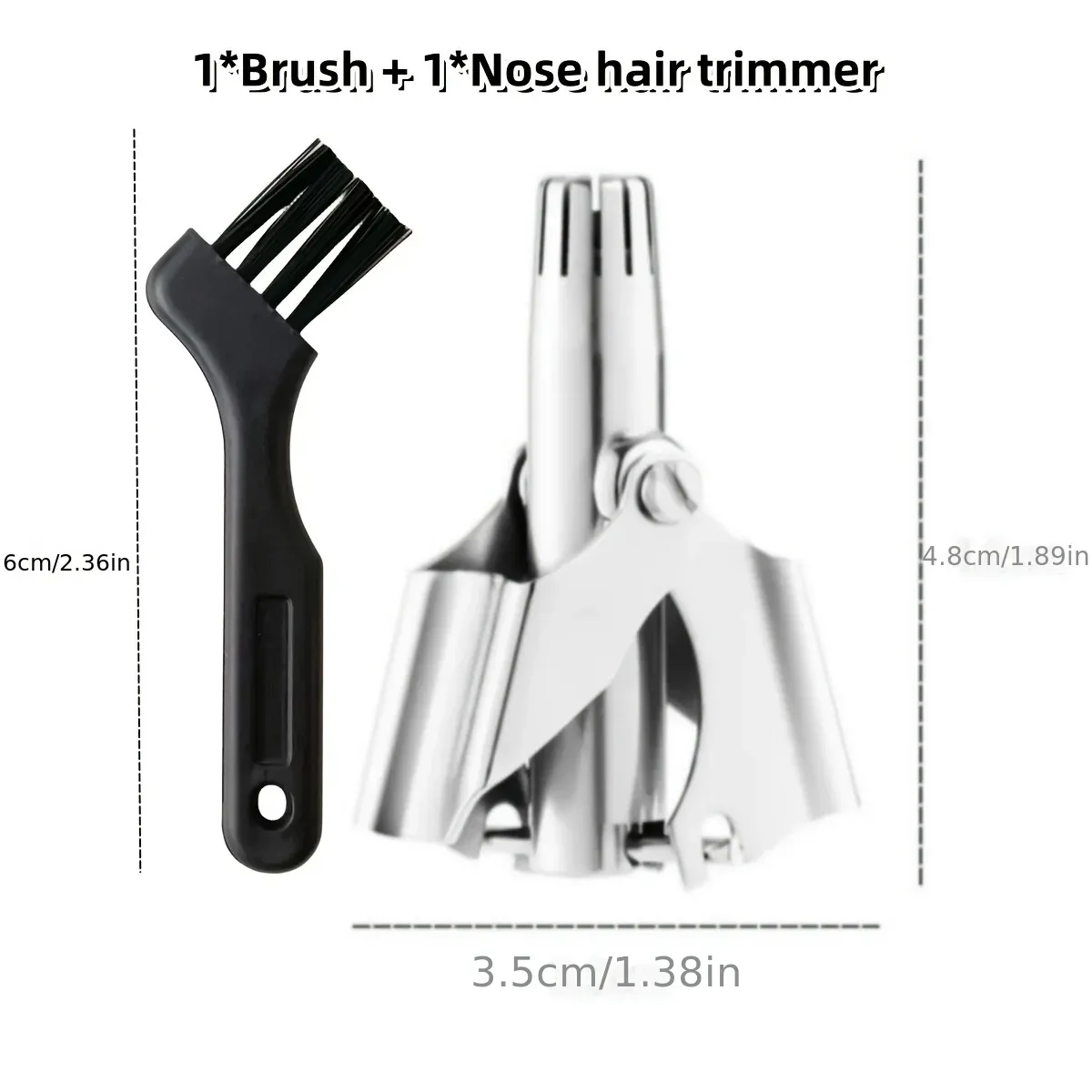LISI Manual Nose Hair Trimmer for Men - Stainless Steel, Pain-Free Rotary Cutter, Washable, Portable, No Battery Required for Travel showcase 6