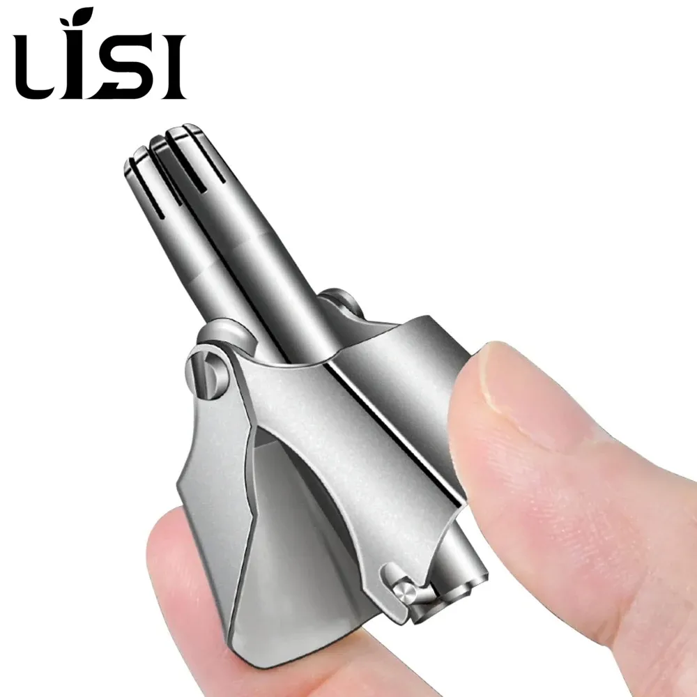 LISI Manual Nose Hair Trimmer for Men - Stainless Steel, Pain-Free Rotary Cutter, Washable, Portable, No Battery Required for Travel