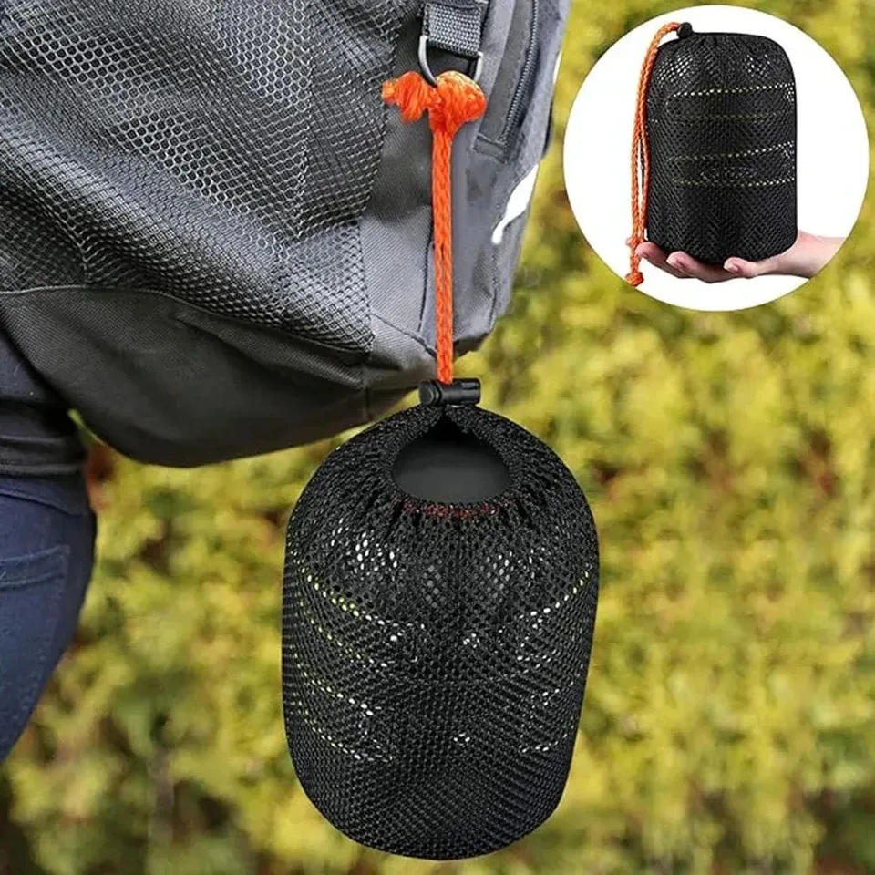 Ultralight Camping Cookware Mess Kit for 1-2 People: Non-Toxic Anodized Aluminum Pot & Pan Set with Mesh Bag for Hiking, Backpacking, Picnics, Outdoor Adventures thumbnail 6