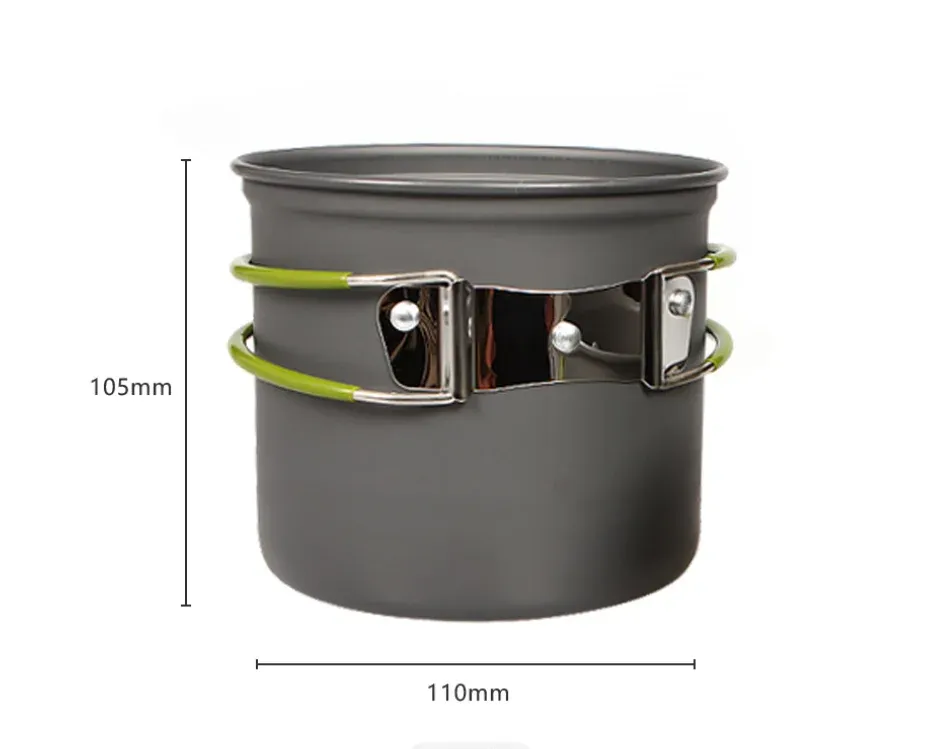 Ultralight Camping Cookware Mess Kit for 1-2 People: Non-Toxic Anodized Aluminum Pot & Pan Set with Mesh Bag for Hiking, Backpacking, Picnics, Outdoor Adventures showcase 3