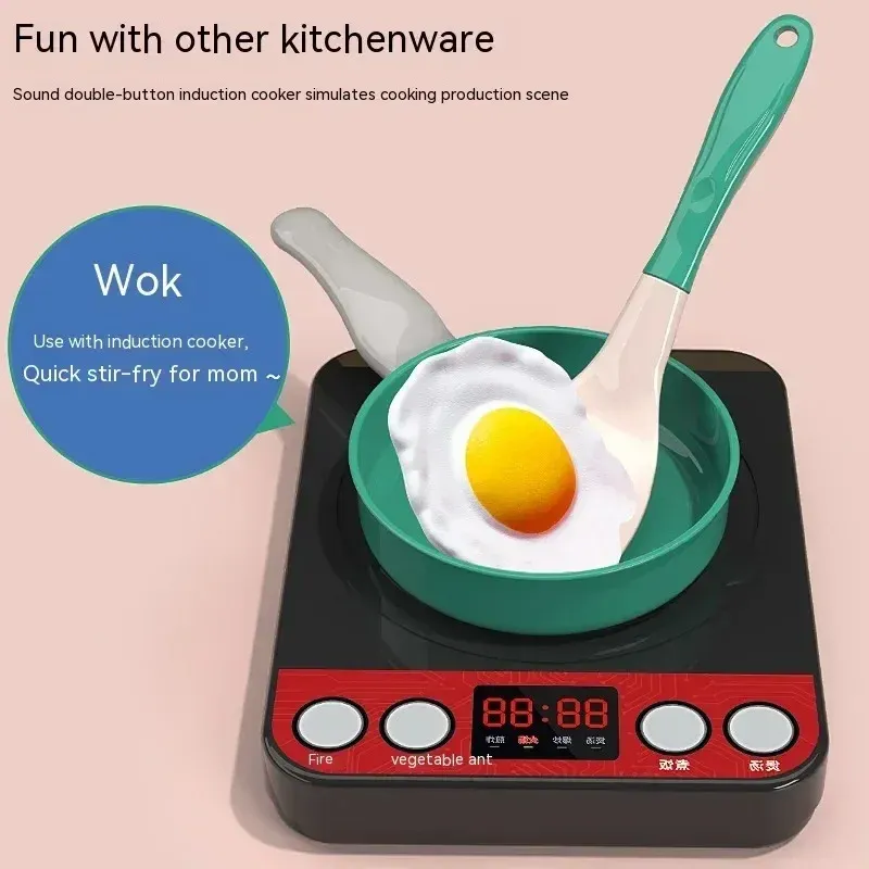 Kids Play Kitchen Toy Set - 92/69/59 PCS Pretend Food Cooking Accessories Kit with Pots, Pans, Utensils & Realistic Food for Toddlers, Girls & Boys - Educational Role Play Gift thumbnail 5