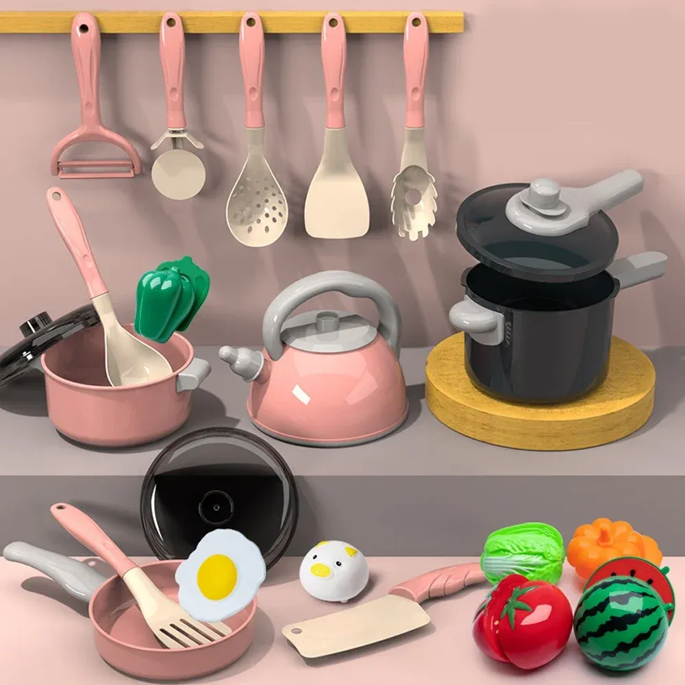 59/69 PCS Kids Play Kitchen Toy Set with Pots, Pans, Pretend Food & Accessories - Educational Toddler Cooking Gift for Boys & Girls showcase 4