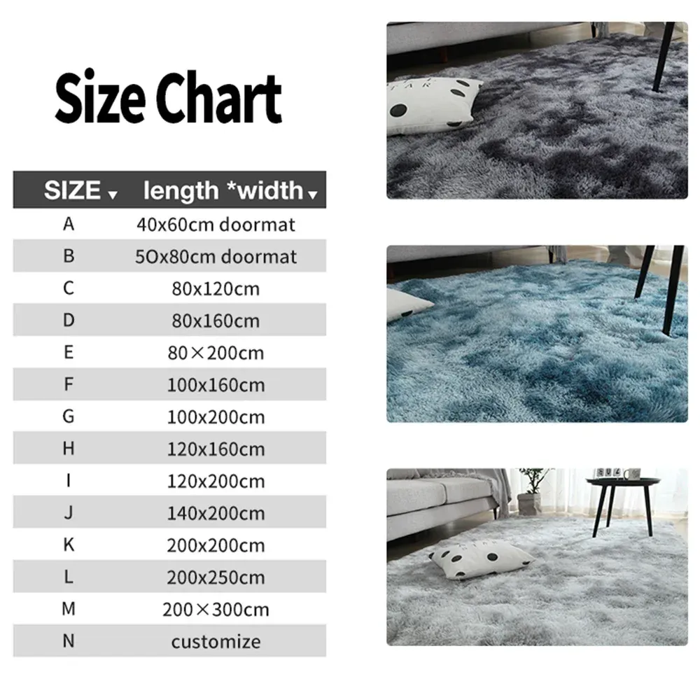 Plush Gray Carpet for Living Room & Bedroom | Soft Velvet Fluffy Floor Rugs | Anti-slip Home Decor Mats for Kids Rooms | Various Sizes Available - Image 6