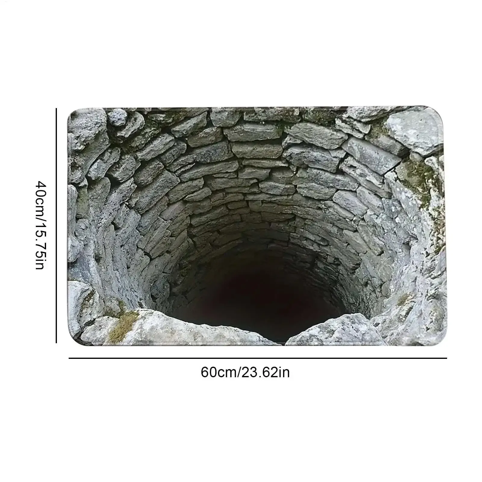 3D Optical Illusion Rugs - Anti-Slip Hole Doormat for Christmas, Halloween, Bedroom, Living Room, Bathroom Decor thumbnail 5