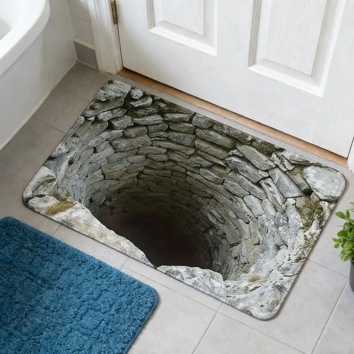 3D Optical Illusion Rugs - Anti-Slip Hole Doormat for Christmas, Halloween, Bedroom, Living Room, Bathroom Decor showcase 7