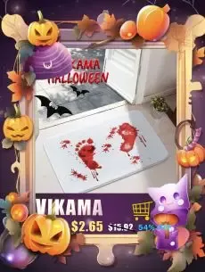VIKAMA Tie-Dye Silk Wool Rug - Washable, Non-Slip Carpet Mat for Children's Room, Living Room, Bedroom showcase 2