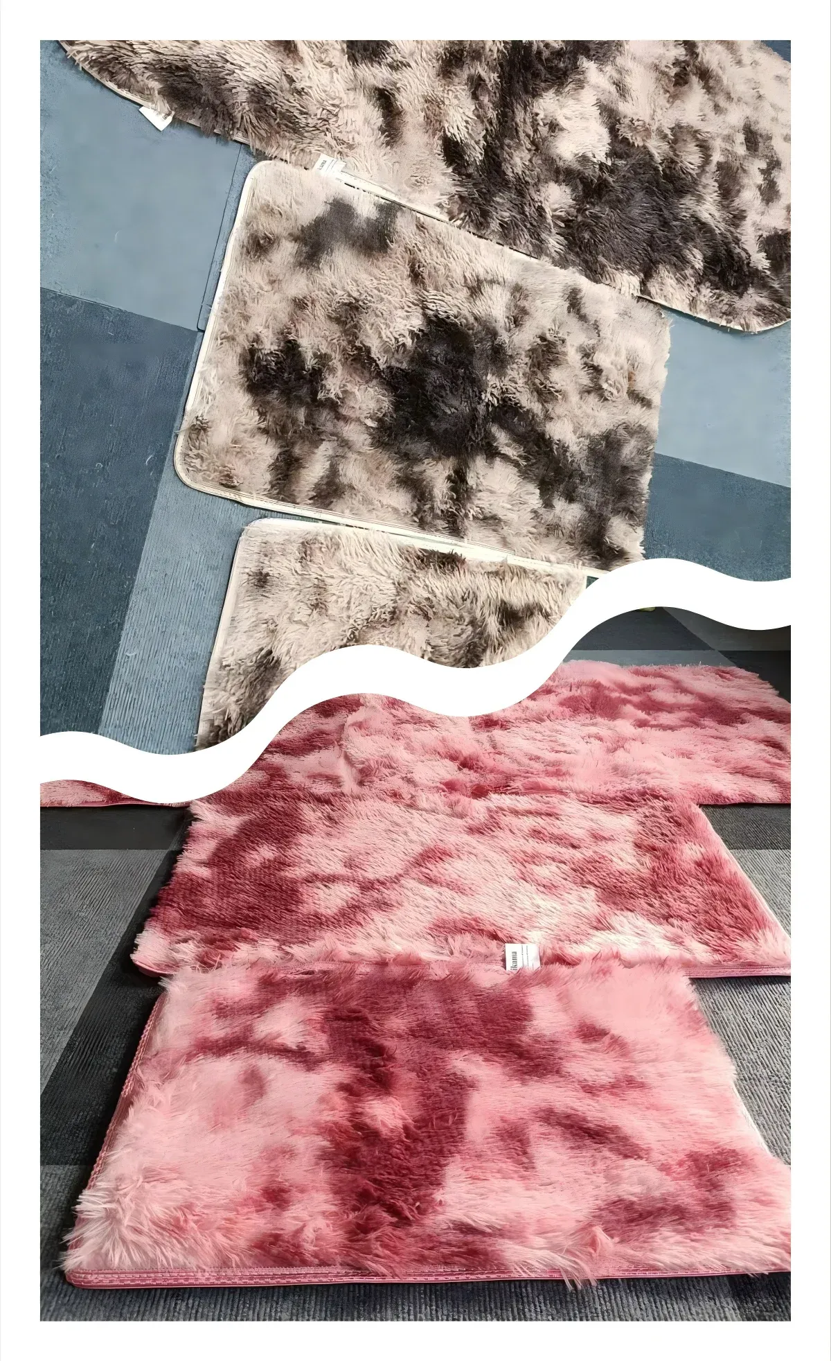 VIKAMA Tie-Dye Silk Wool Rug - Washable, Non-Slip Carpet Mat for Children's Room, Living Room, Bedroom showcase 21
