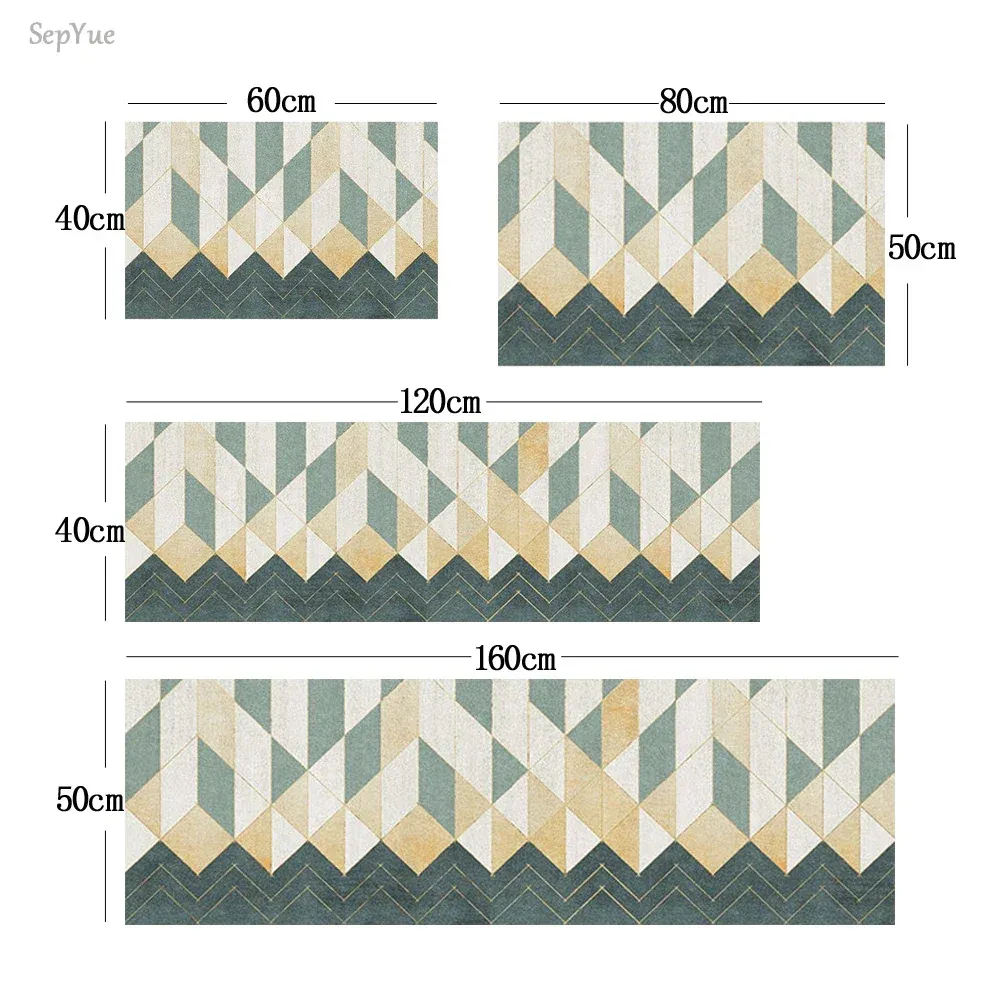 Soft Washable Carpet Anti-Slip Floor Mat for Kitchen, Bedroom, Living Room, Hallway, Bedside Area Rug, Bathroom Entrance Doormat thumbnail 6