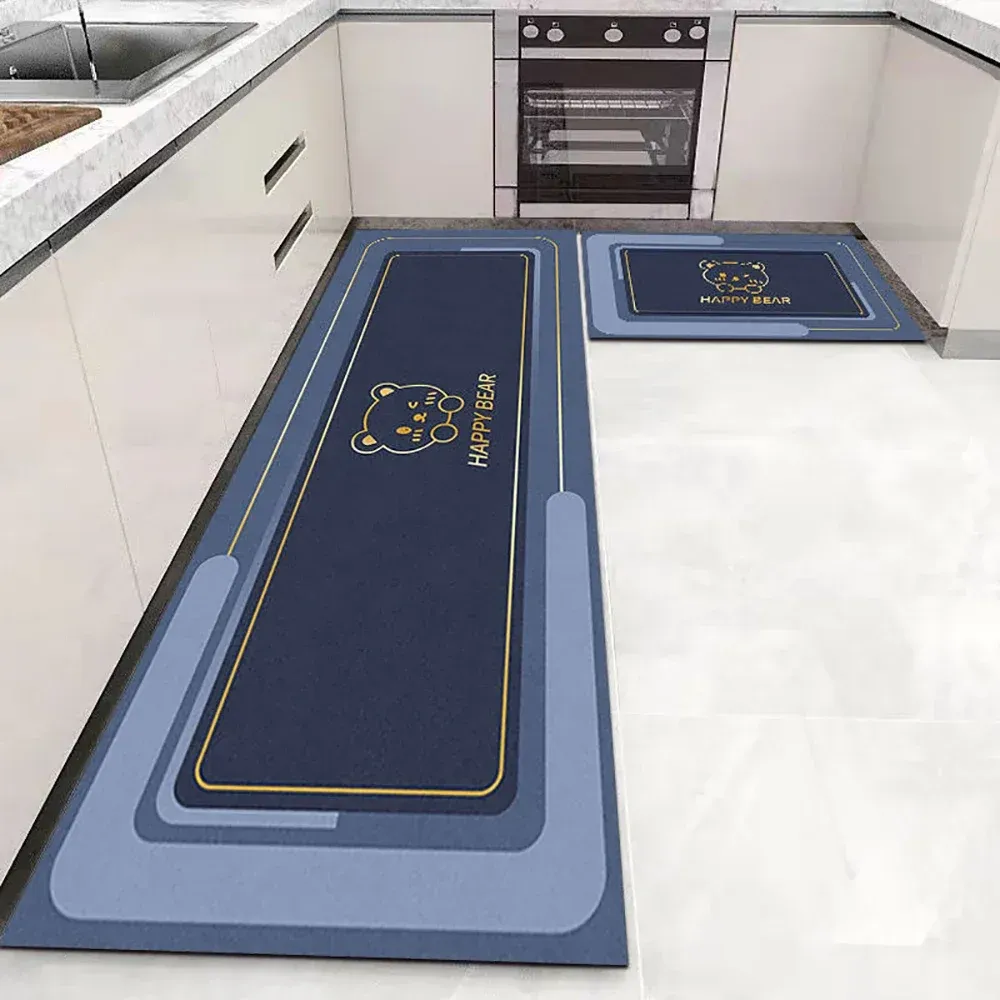 Soft Washable Carpet Anti-Slip Floor Mat for Kitchen, Bedroom, Living Room, Hallway, Bedside Area Rug, Bathroom Entrance Doormat thumbnail 3