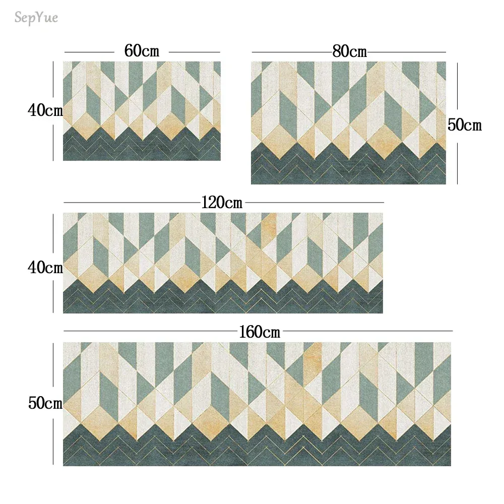 Non-Slip Crystal Velvet Kitchen Mat Long Rugs - Absorbent Doormat for Living Room, Bedroom, and Entryway - Soft, Durable Floor Carpet thumbnail 5