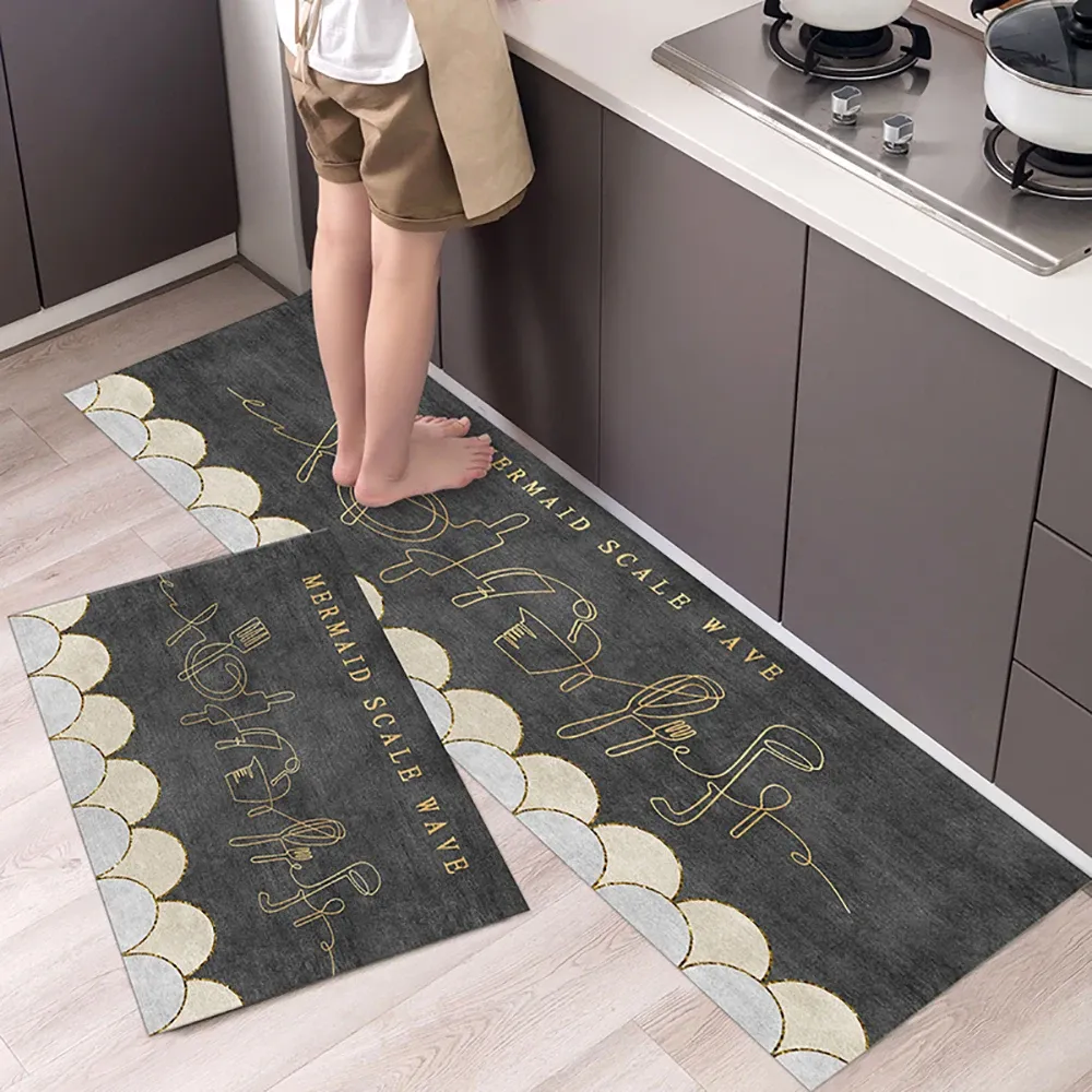 Non-Slip Crystal Velvet Kitchen Mat Long Rugs - Absorbent Doormat for Living Room, Bedroom, and Entryway - Soft, Durable Floor Carpet showcase 8
